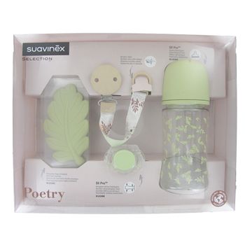 Suavinex Set Poetry Mordedor + Broche + Chupete + Biberon