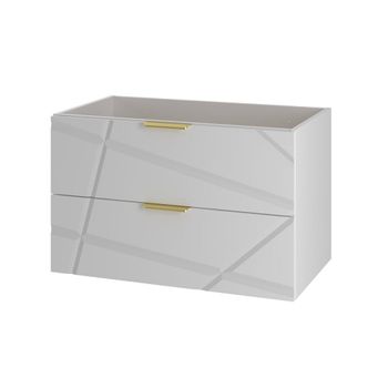 Mueble bajo lavabo 80cm paneles de melamina y mdf blanco