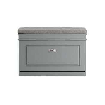 Banco zapatero con 1 solapa mdf gris