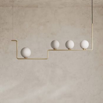 Lámpara colgante lineal (4 luces)