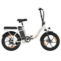 bicicleta electrica plegable zazawork c16 48v 16ah bicicleta gorda de viaje de 20  blanco