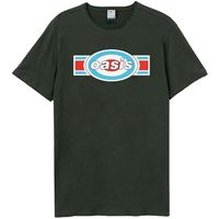 amplified clothing camiseta oval stripe para mujer