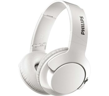 BASS SHB3175WT Wireless Bluetooth Headphones - White, White