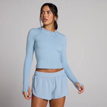 Camiseta de manga larga Tempo con agujeros para el pulgar para mujer de MP - Azul denim - XL