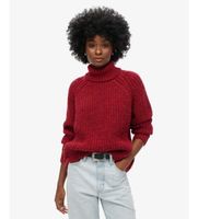superdry para mujer w6110397a jersey slouchy stitch cuello vuelto burdeos l casual acrilico manga larga