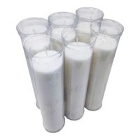 vadeincienso velon liturgico extra largo blanco  26 x6 cm lote de 6 elaborados con parafinas120 horas de combustion