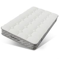 colchon ortopedico 90x200 cm de muelles ensacados firmeza media h3 espuma y poliester blanco