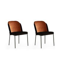 set 2 sillas dr-147 v2 rojo teja negro