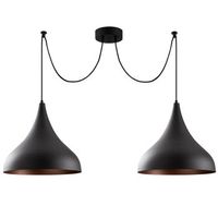 lampara de techo berceste-n-1392 negro metal diametro 131x127 cm