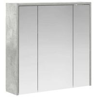 armario con espejo de bano gris concreto 635 x 16 x 625 cm vidaxl