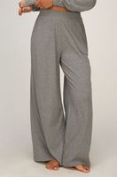 hunkemoller pant premium rib jersey gris
