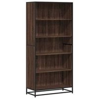 estanteria madera de ingenieria marron roble 805x35x1705 cm