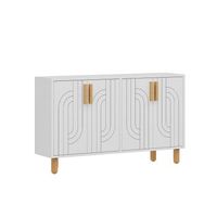 aparador de madera rodney - 120 x 29 x 73 cm - blanco