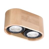 foco de superficie inreea 2 luces madera natural