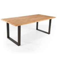 mesa de comedor de madera de 200 x 95 x 75 cm inga - oviala