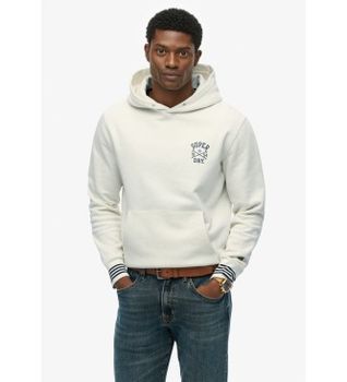 Superdry para hombre. M2014280A Sudadera Athletic Club Hood blanco (XL), Casual, Algodón