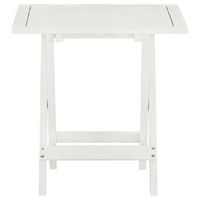mesa terraza bistro  mesa de bar madera maciza de acacia blanco 46x46x47 cm