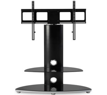 ALPHASON Osmium TV Stand with Bracket - Black, Black