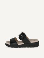 caprice mule black made of leather without heel size 37