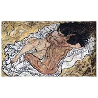 legendarte - cuadro lienzo impresion digital - el abrazo amantes ii - egon schiele - decoracion pared cm 50x80