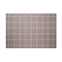 alfombra vinilica trenzada pvc flor rosa 160x240cm