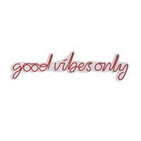 iluminacion led decorativa de plastico good vibes only rojo 76x19x2 cm