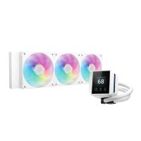 refrigerador liquido deepcool mystique 360 argb 3x120mm pantalla lcd blanca