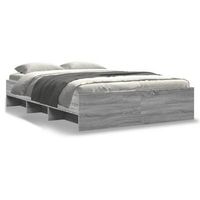cama de matrimonio  cama de adulto  estructura de cama madera de ingenieria gris sonoma 140x190 cm