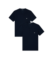 emporio armani para hombre em000392af14132 set 2 camisetas de estar por casa de punto elastico con cuello de pico marino xxl homewear