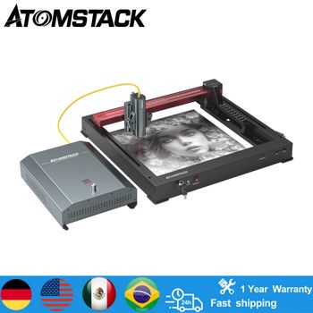 AtomStack-máquina de grabado láser infrarrojo A20 Pro, grabador de corte de Metal, área de trabajo de 40x40cm, 1064nm, 20W