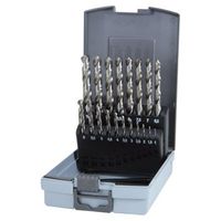 ruko 815215ro - juegos de brocas helicoidales din 338 tipo n con plaquita de corte de metal duro soldada - 23 piezas