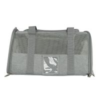 transportin para mascotas jocca 8 kg bolsa de viaje de 46x28x28 cm con 3 accesos superior lateral y frontal asa y bandolera ajustable y alfombrilla de felpa lavable incluye comedero portatil