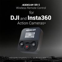 control remoto bluetooth para dji osmo action 6 5pro 4 osmo 360 con correa de muneca y pantalla para insta360 x5 x4 x3 go3s go3