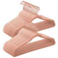 50 perchas aterciopeladas de 415 cm de color rosa