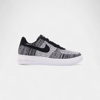 Nike Zapatillas Air Force 1 Flyknit 2 Black Pure Platinum para hombre