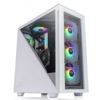 thermaltake divider 300 tg snow argb cristal templado usb 30