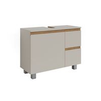 mueble bajo lavabo j-shape 80 x 608 cm con 2 cajones vicco
