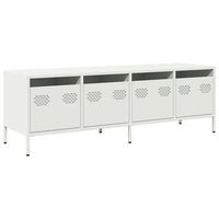 mueble tv  mueble de salon  mesa de tv acero laminado en frio blanco 135x39x43  5 cm