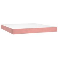 colchon muelles ensacados firmeza media terciopelo rosa 180x200x20 cm vidaxl