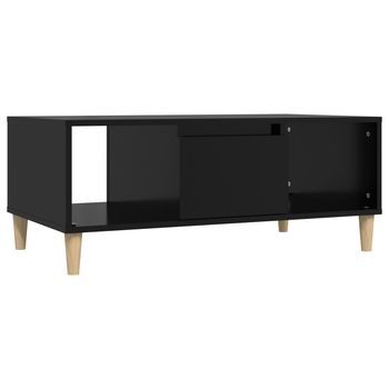 Mesa De Centro，mesa Auxiliar，mesa De Café Madera Contrachapada Negro 90x50x36,5 Cm