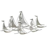 decoracion de pared barcos arte de pared de metal plateado estilo moderno americium