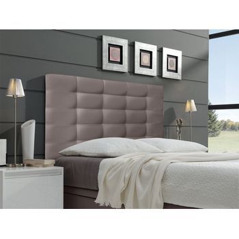Cabecero Cama Montana Largo Tapizado Polipiel Primera Calidad Largo Plata 135x125 Cm