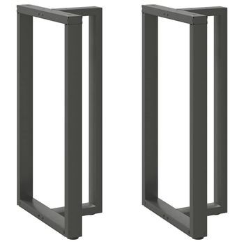 Patas Para Mesa De Bar En Forma De T (2 Unidades), Antracita, 60 X 35 X (110-111) Cm, Acero Vidaxl