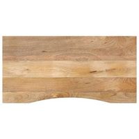 tablero escritorio con curva madera mango rugosa 140x50x25 cm vidaxl