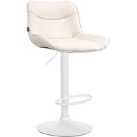 taburete de bar vonore en polipiel simil cuero pvc crema 51x49x85 cm clp