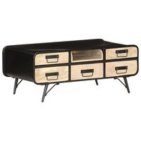 mesa de centro madera maciza de mango 100x50x40 cm vidaxl