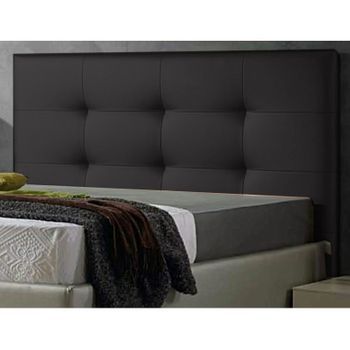 Cabecero Cama Polipiel Tapizado Moderno Texas  180 Cm Negro