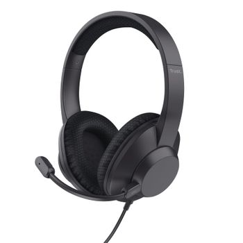 Auriculares Trust Ayda Max con cable USB-C/USB-A Cancelación de Ruido Micrófono Negros