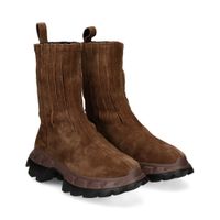 4ccccees botines con tacon mujer - marron talla 39