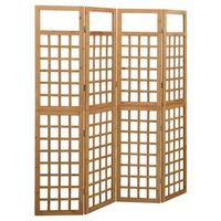 biomboenrejado de 4 paneles madera maciza de abeto 161x180 cm vidaxl